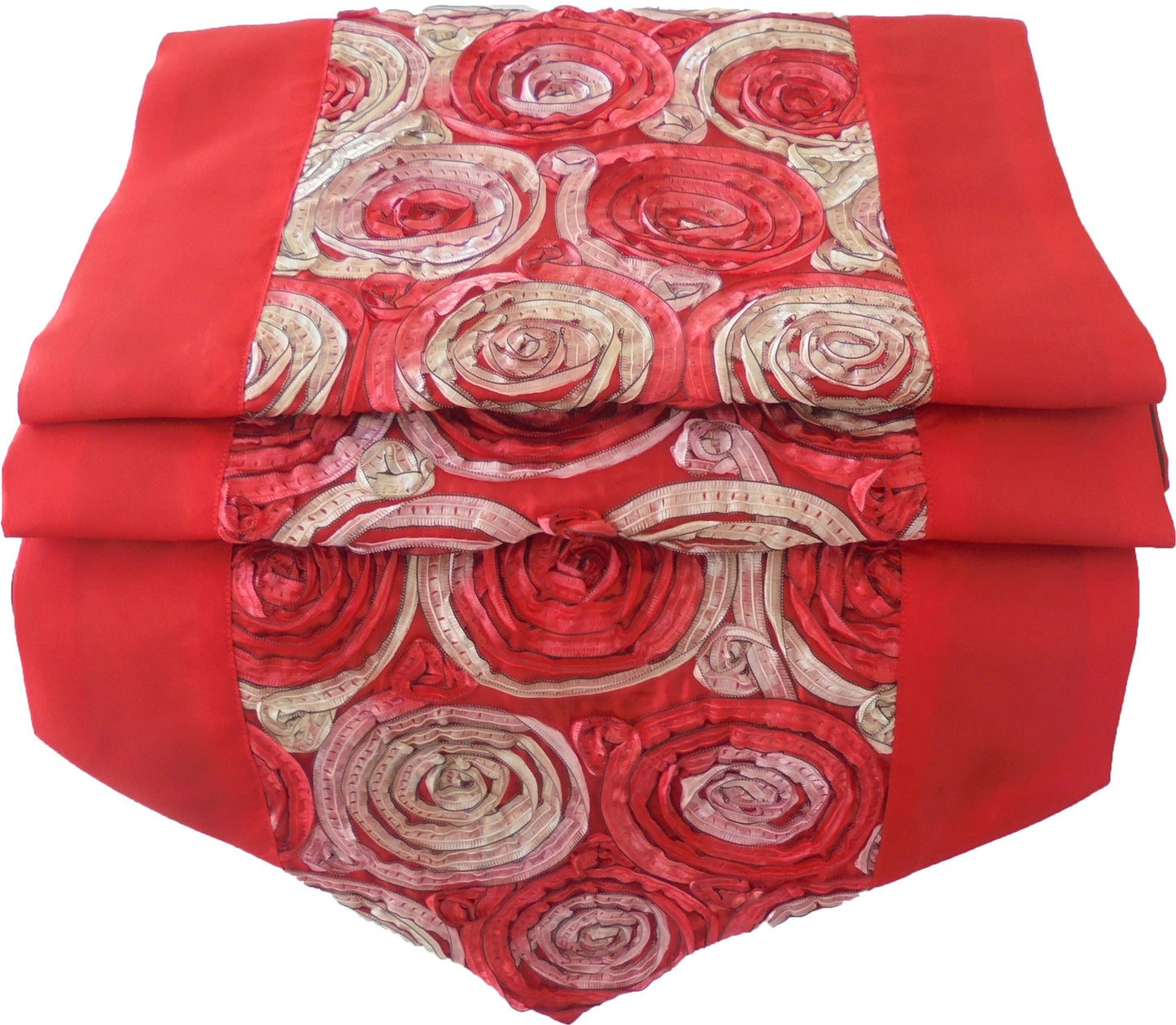 Table Runner Squiggles Flowers Roses Christmas Festival Birthday Wedding Party Living Room Kitchen Tablecloth Thai Silk Thai Silk
