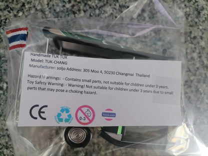 *** Chang Beer *** Detailed Handcrafted Replica: TUK TUK Taxi from Thailand - 14x7x6 cm