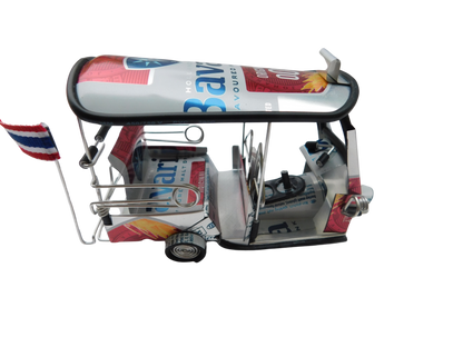 *** Bavaria Beer *** Réplique artisanale détaillée : Taxi TUK TUK de Thaïlande - 14x7x6 cm