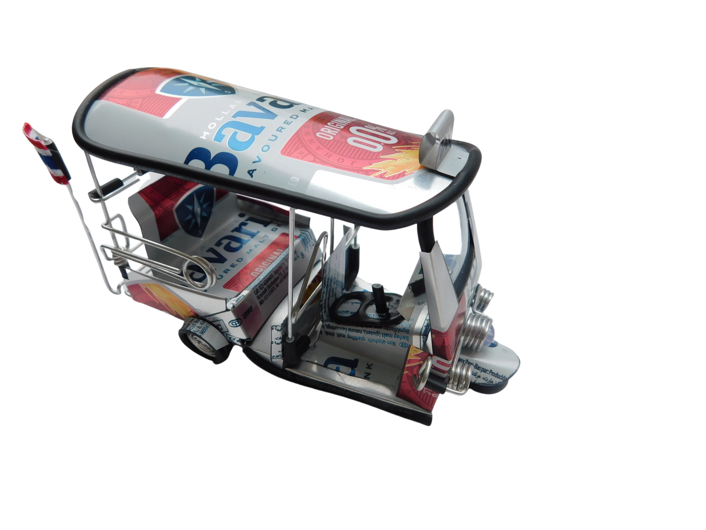 *** Bavaria Beer *** Réplique artisanale détaillée : Taxi TUK TUK de Thaïlande - 14x7x6 cm