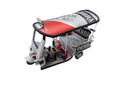 *** Bière Federbräu *** Réplique artisanale détaillée : Taxi TUK TUK de Thaïlande - 14x7x6 cm