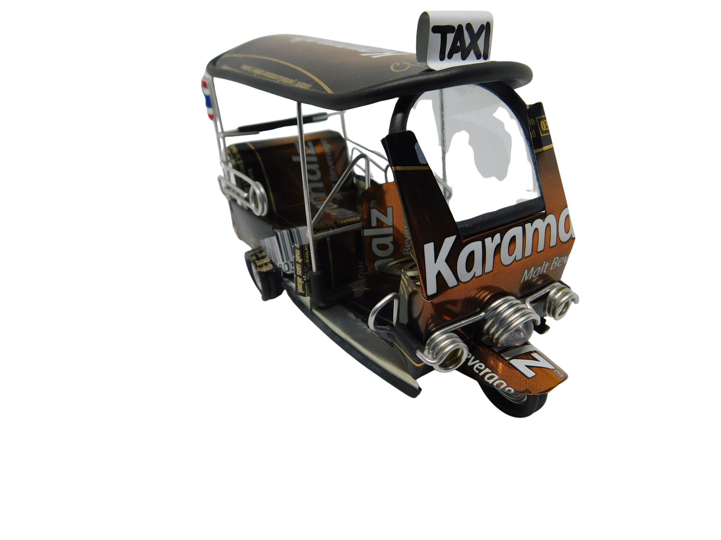 *** Karamalz Malt Beer *** Detailed Handcrafted Replica: Tuk Tuk Taxi from Thailand - 14x7x6 cm