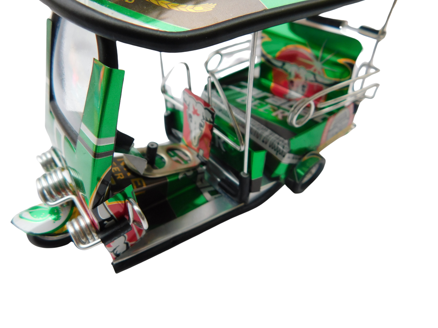 *** Bière Carabao Dunkel *** Réplique artisanale détaillée : Taxi TUK TUK de Thaïlande - 14x7x6 cm