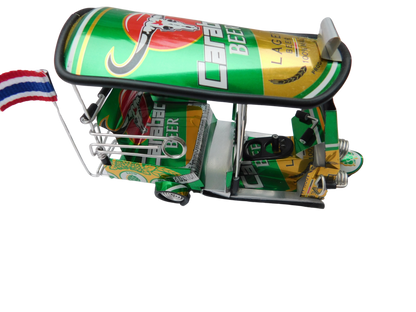 *** Carabao Beer Lager *** Detailed Handmade Replica: TUK TUK Taxi from Thailand - 14x7x6 cm