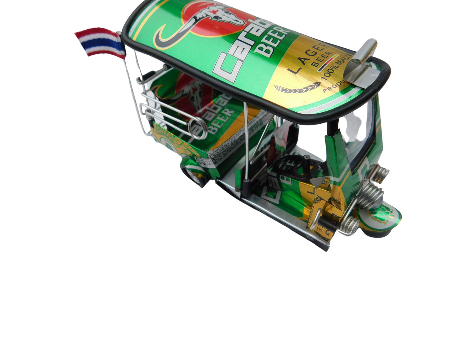 *** Carabao Beer Lager *** Detailed Handmade Replica: TUK TUK Taxi from Thailand - 14x7x6 cm