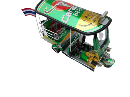 *** Carabao Beer Lager *** Detailed Handmade Replica: TUK TUK Taxi from Thailand - 14x7x6 cm