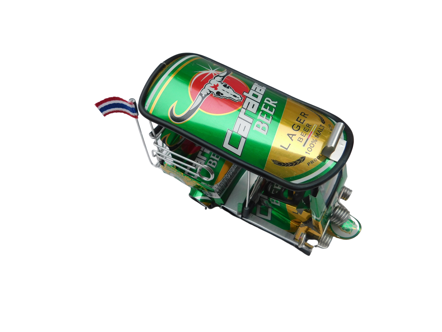 *** Carabao Beer Lager *** Detailed Handmade Replica: TUK TUK Taxi from Thailand - 14x7x6 cm