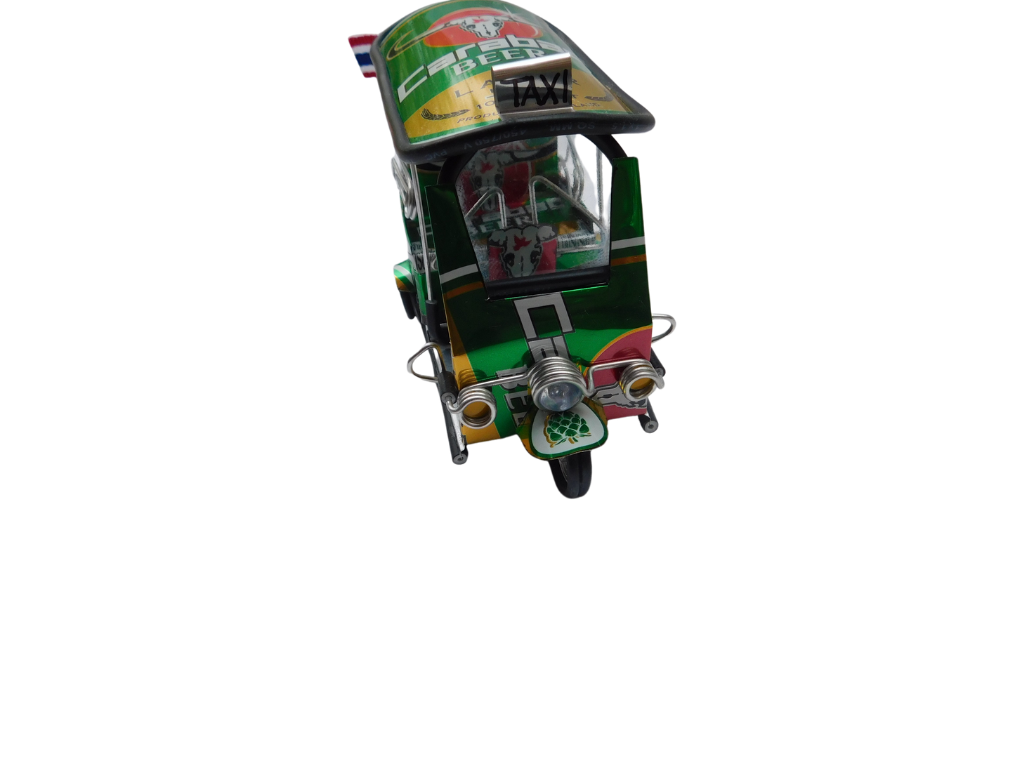 *** Carabao Beer Lager *** Detailed Handmade Replica: TUK TUK Taxi from Thailand - 14x7x6 cm