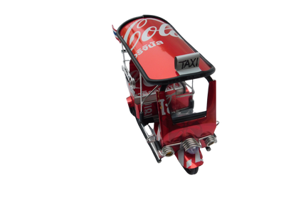 *** Coca Cola red *** Detailgetreue Handgefertigte Nachbildung: TUK TUK Taxi aus Thailand - 14x7x6 cm