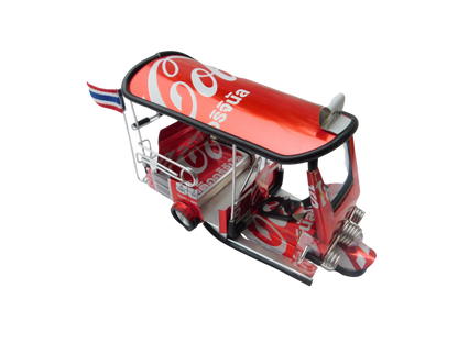 *** Coca Cola red *** Detailgetreue Handgefertigte Nachbildung: TUK TUK Taxi aus Thailand - 14x7x6 cm