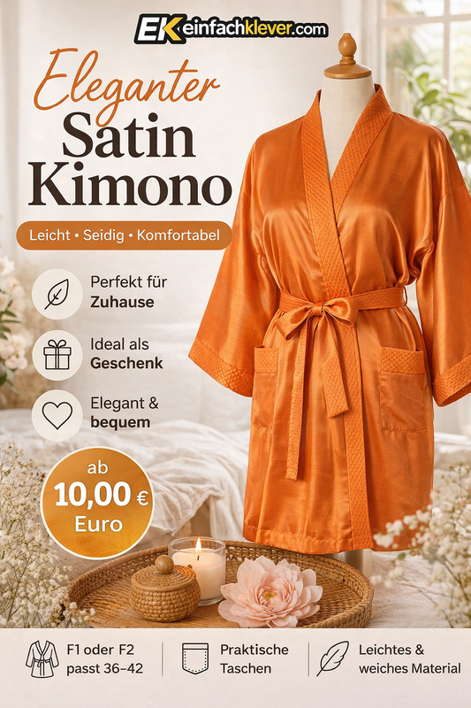Kimono Robe Damen Long Satin Bademantel Seide Leichter seidiger Bademantel für Brautjungfern Brautparty Loungewear mit Taschen