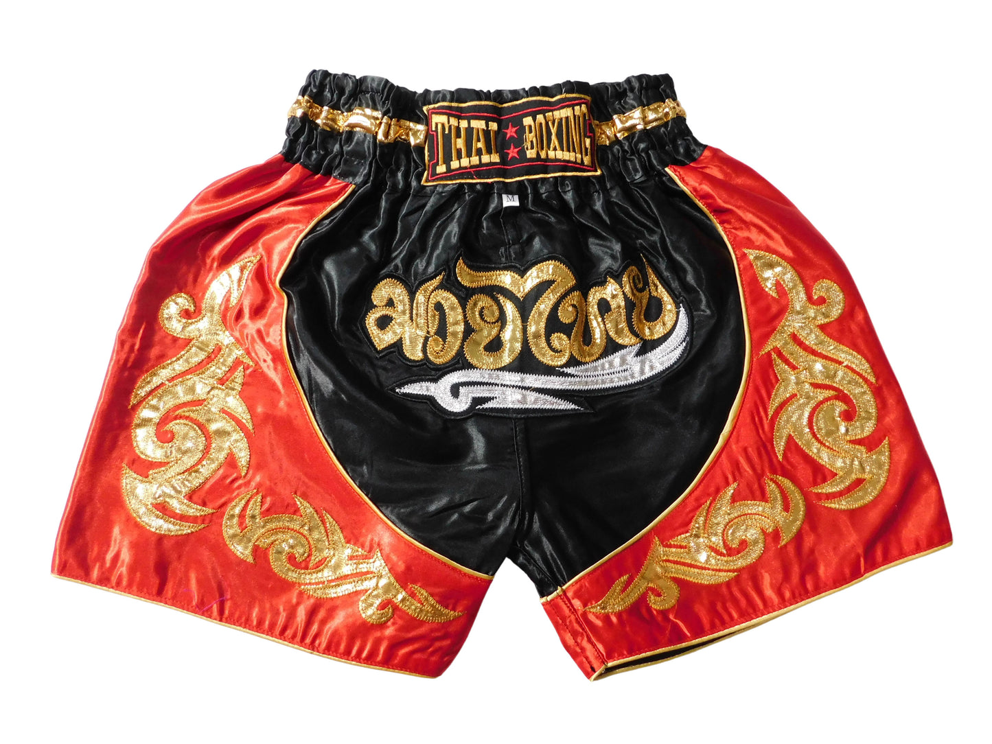 Shorts Muay Thai Originales pour Enfants Noir Rouge | Short de Boxe Thaïlandaise XXS-M