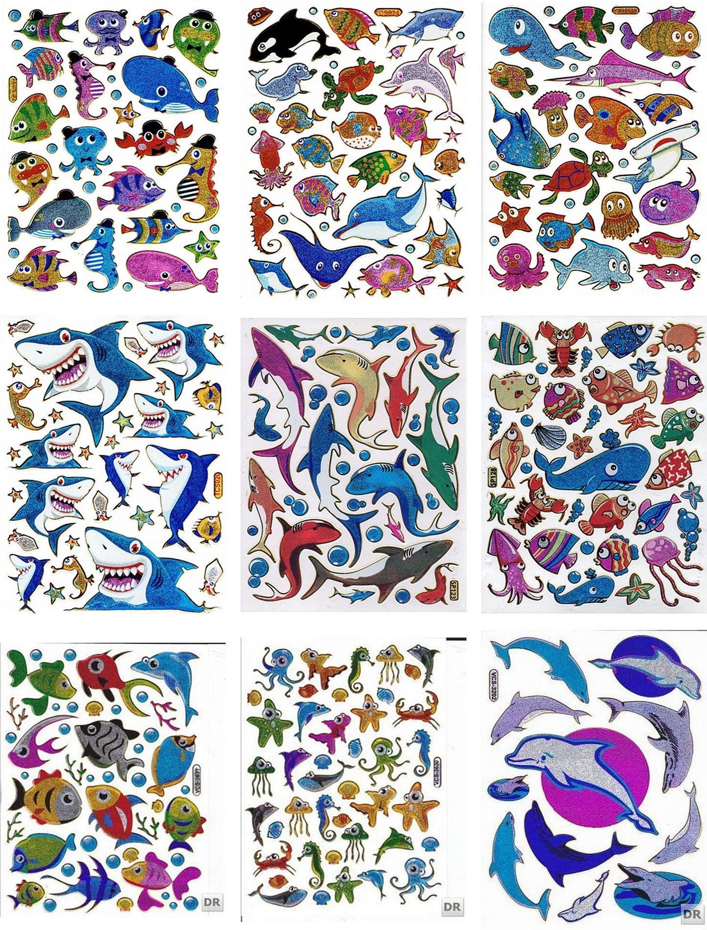 Éléphant éléphants animaux colorés autocollants autocollants métallisé effet scintillant artisanat pour enfants maternelle 1 feuille 504