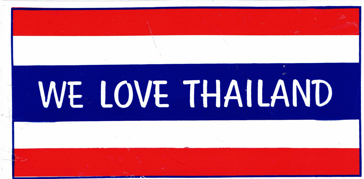 Autocollant drapeau de la Thaïlande 16x8.5 cm - Parfait pour moto, scooter, skateboard, tuning auto et plus - Auto-adhésif 318