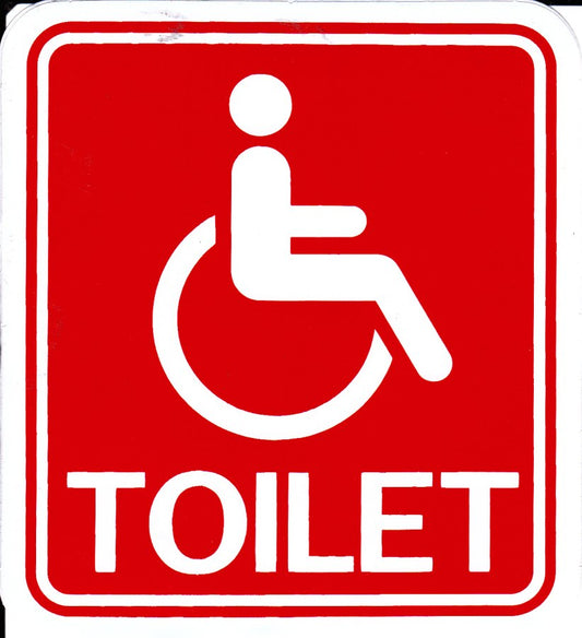 SCHILD Toiletten barrierefreie Toilette behinderten Klo Aufkleber Sticker Motorrad Roller Skateboard Auto Tuning selbstklebend 326