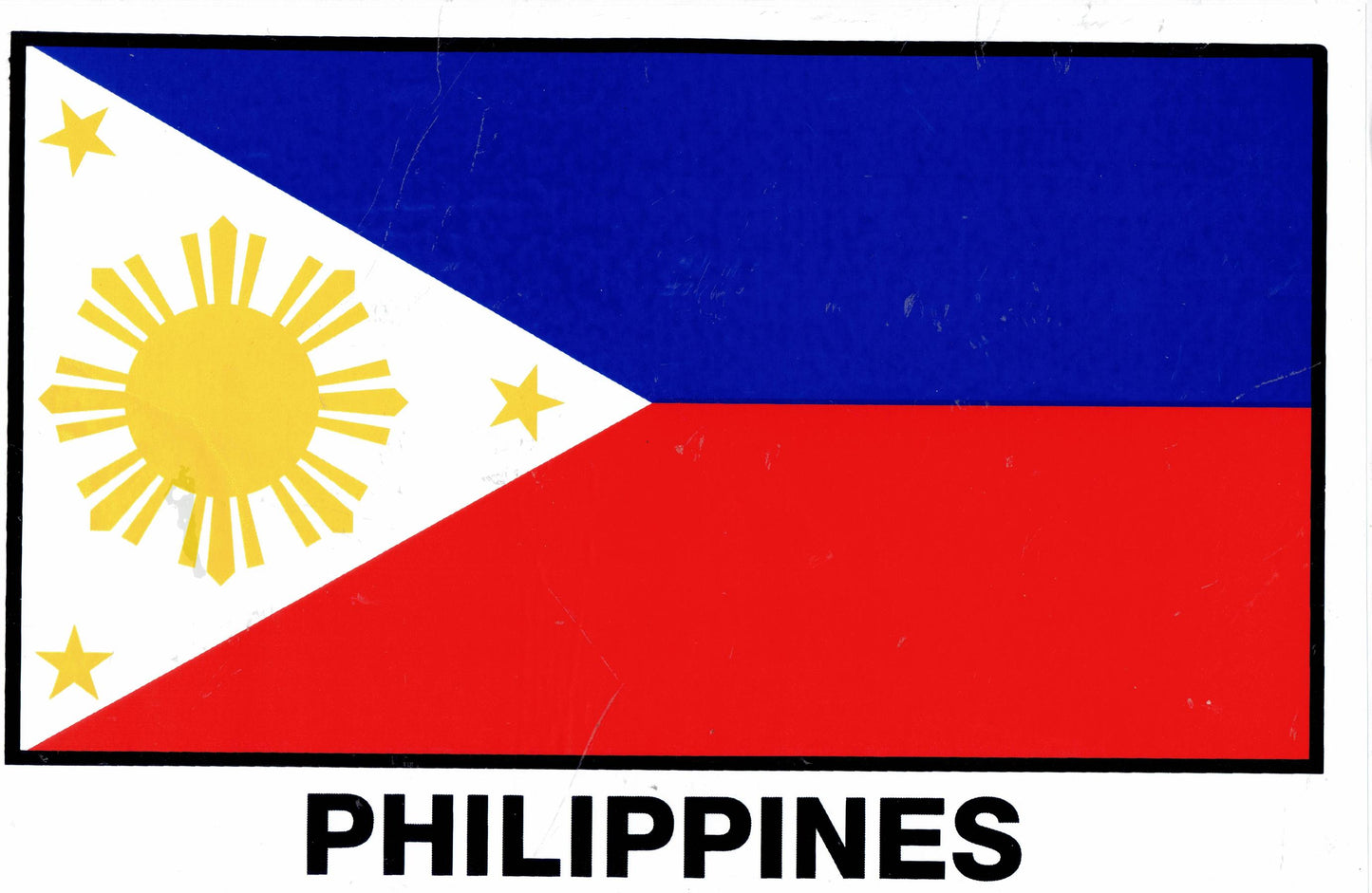 Autocollant drapeau des Philippines - Parfait pour moto, scooter, skateboard, tuning automobile et plus encore - Auto-adhésif