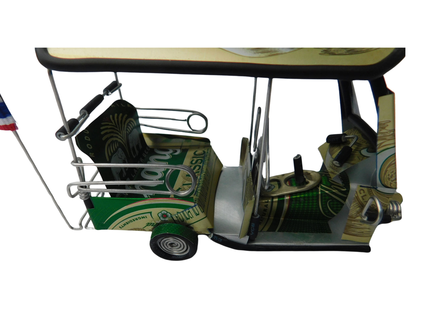 *** Chang Beer *** Detailed Handcrafted Replica: TUK TUK Taxi from Thailand - 14x7x6 cm