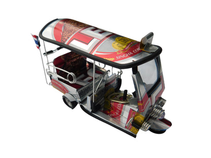 *** Leo Beer *** Réplique artisanale détaillée : Taxi TUK TUK de Thaïlande - 14x7x6 cm