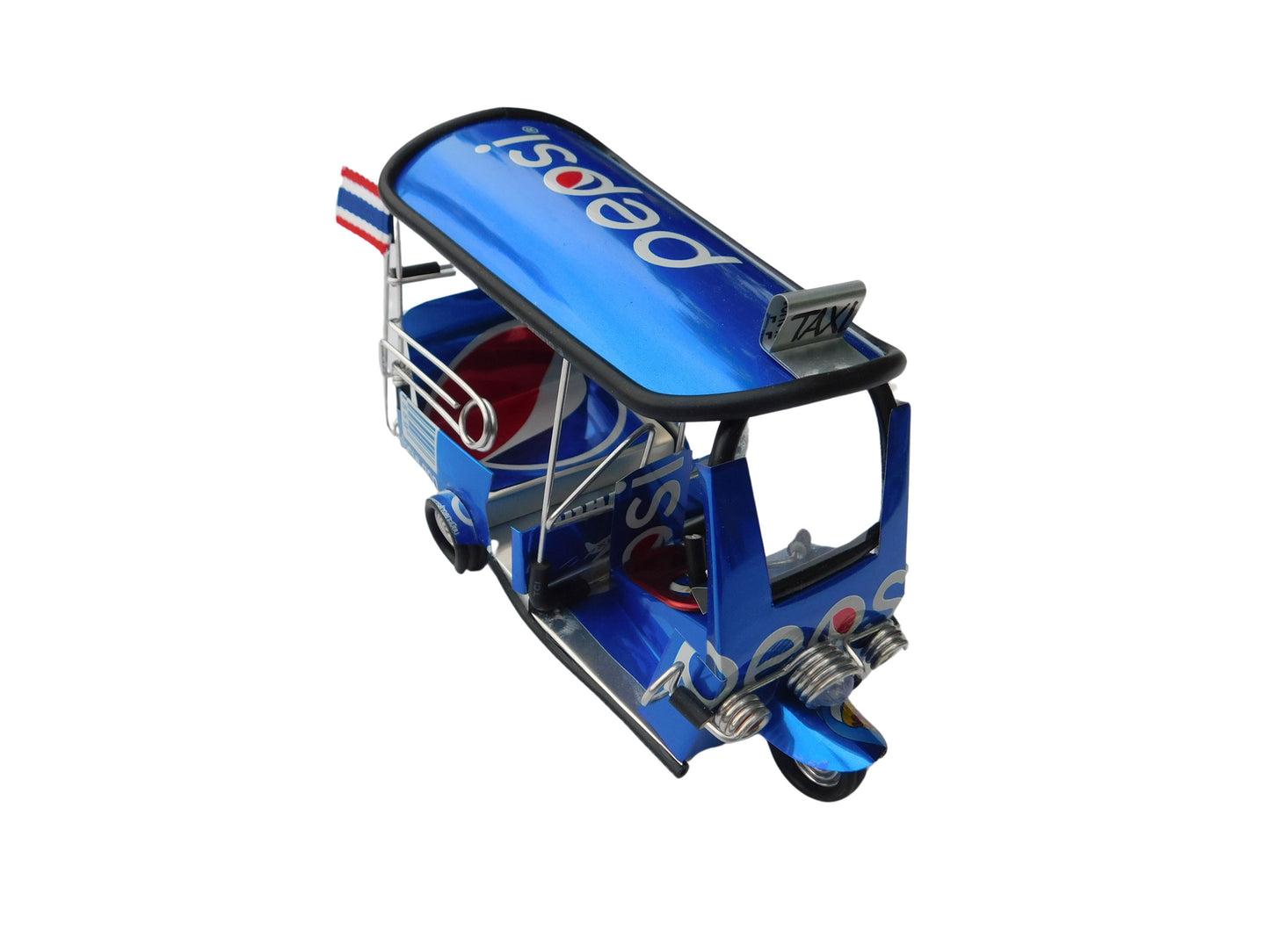 *** Pepsi *** Réplique artisanale détaillée : TUK TUK Taxi de Thaïlande - 14x7x6 cm