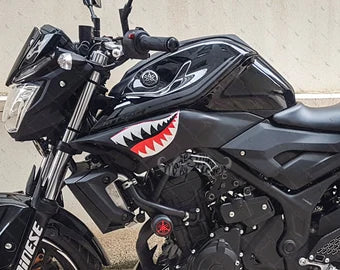 Kit d'autocollants requin en quatre couleurs (35 × 15 cm) – Parfait pour vélo, voiture et moto NS123