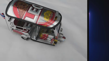 *** Leo Beer *** Réplique artisanale détaillée : Taxi TUK TUK de Thaïlande - 14x7x6 cm