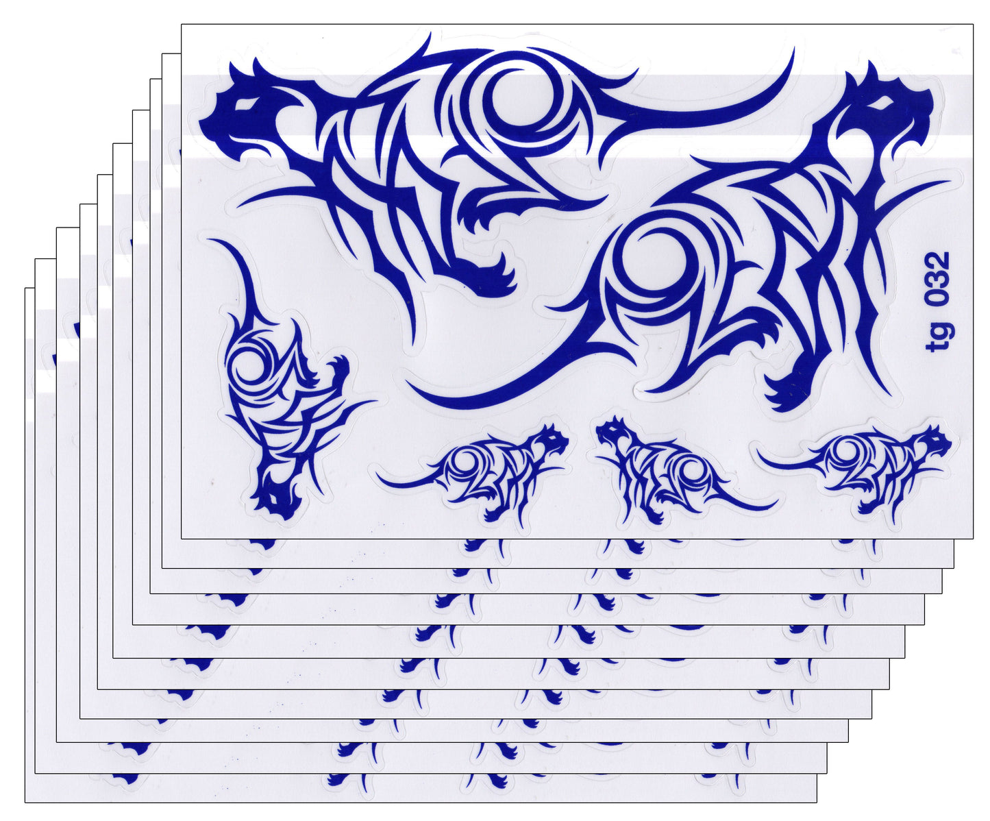 10ER Vorteilspack Hund Flammen Feuer blau Aufkleber Sticker Motorrad Moped Roller Skateboard Auto Tuning Modellbau selbstklebend 102
