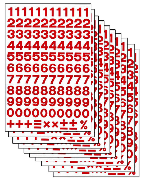 10ER Vorteilsangebot Zahlen Buchstaben Aufkleber Sticker Kinder Basteln Kindergarten Sammeln Geburtstag 10 Bogen 176
