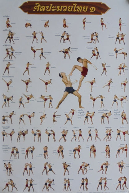 **Muay Thai Poster Set - 3-teiliges Ensemble für perfektes MMA-, Boxschulen- und Trainingserlebnis**