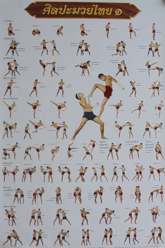 **Muay Thai Poster Set - 3-teiliges Ensemble für perfektes MMA-, Boxschulen- und Trainingserlebnis**
