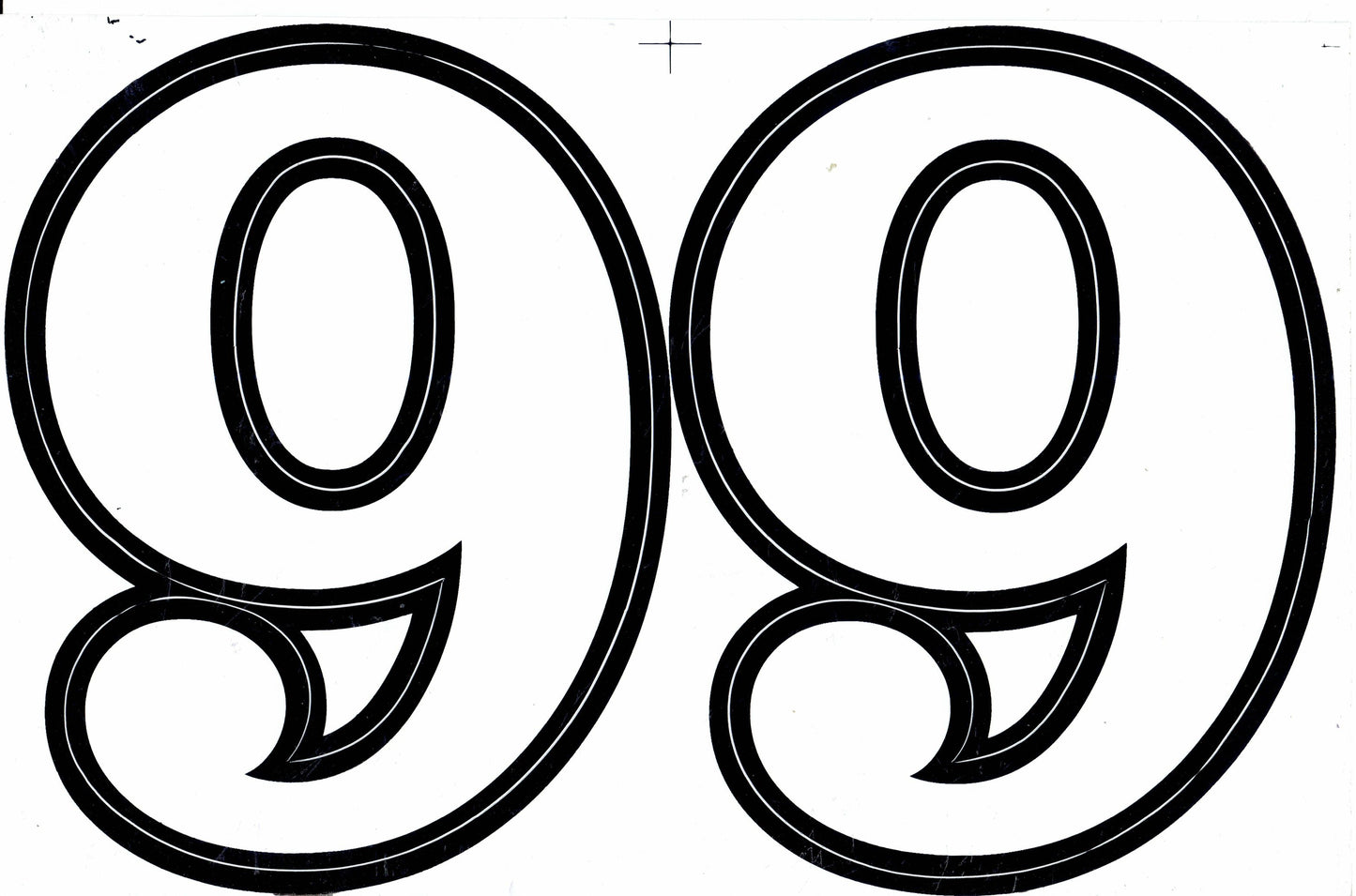 Grand numéro 6/9 blanc 165 mm de haut autocollant moto scooter skateboard voiture tuning modèle bâtiment auto-adhésif 017