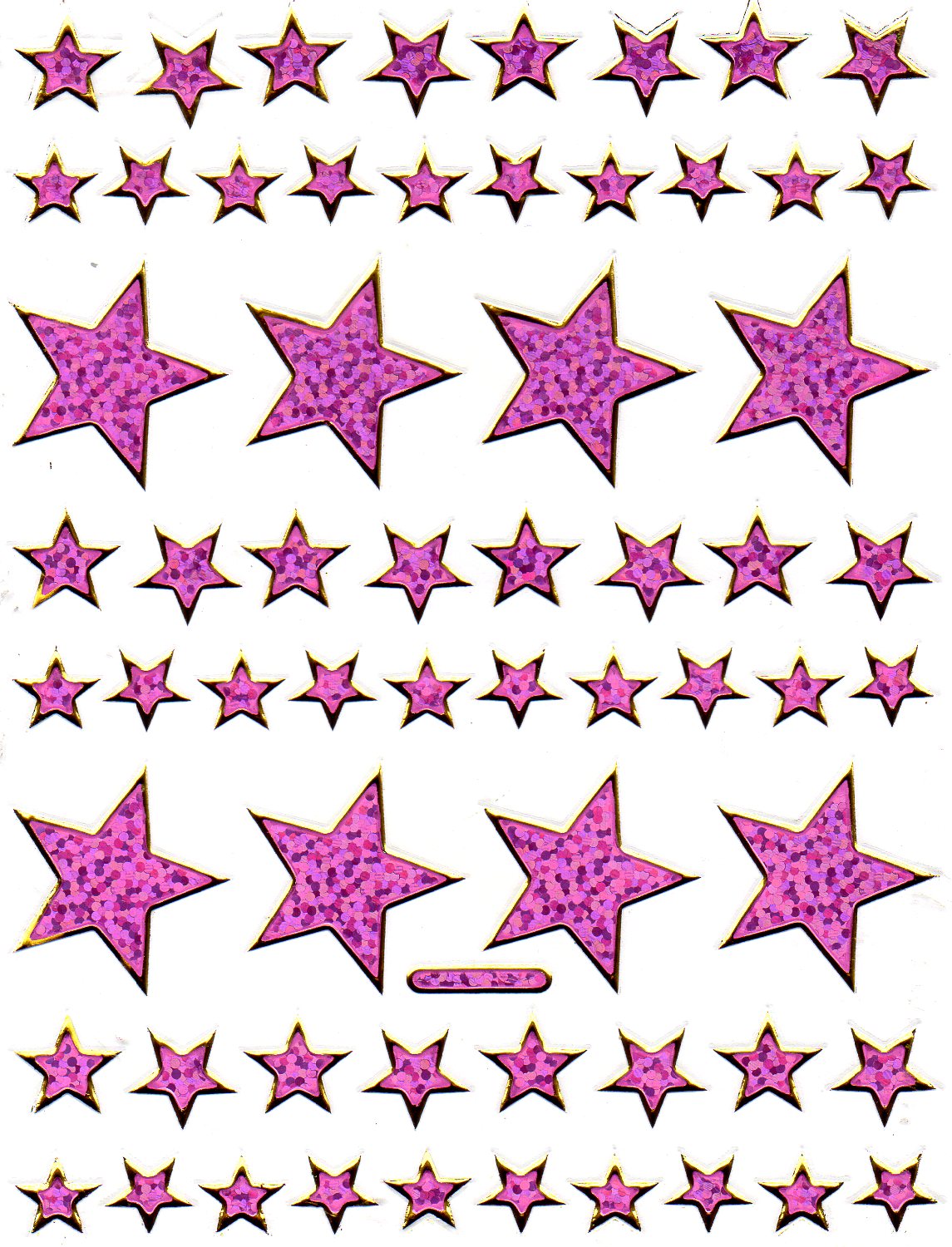 Étoile rose autocollant autocollant métallisé effet scintillant pour enfants artisanat maternelle anniversaire 1 feuille 006