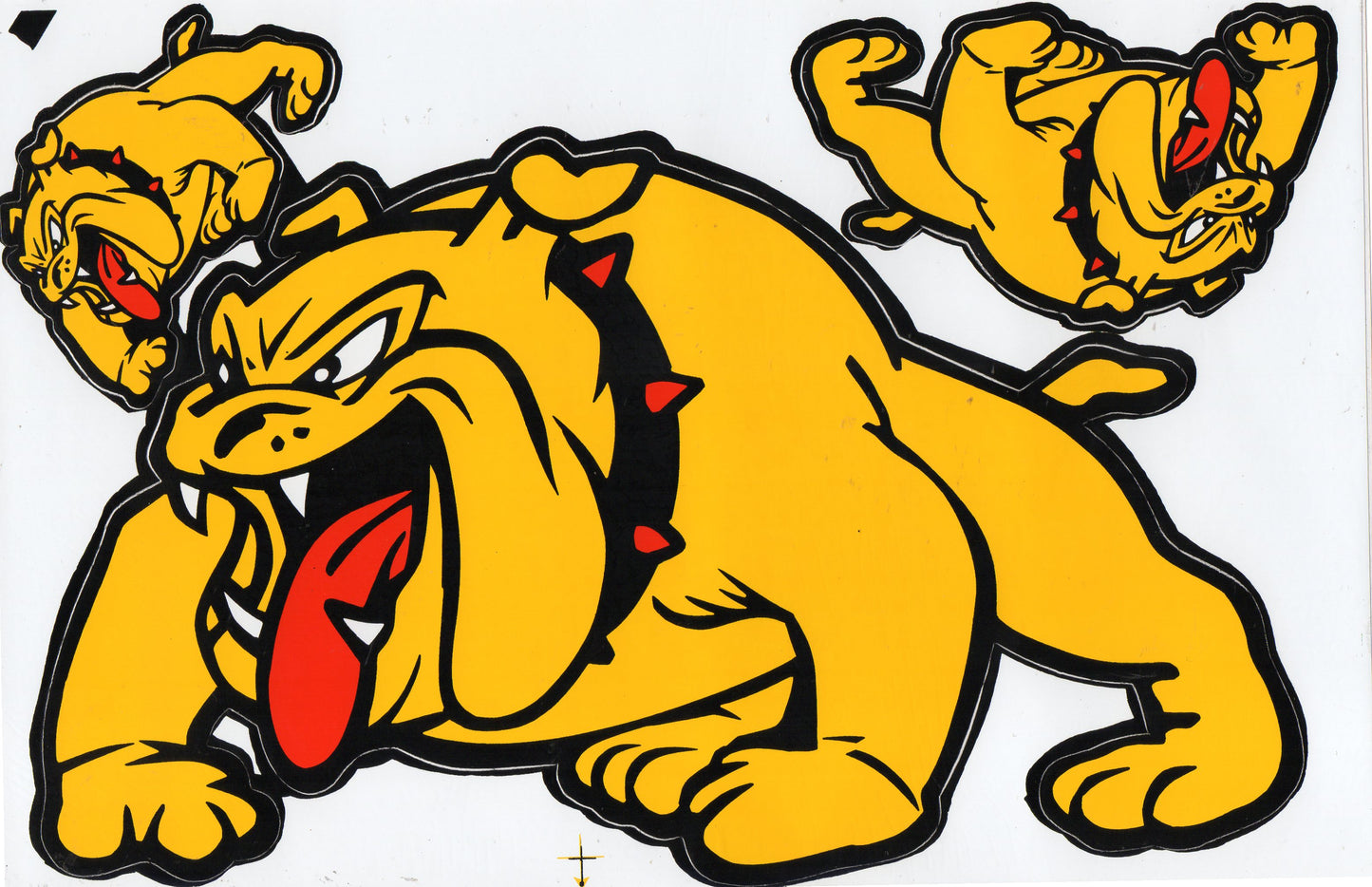 Bulldog dog yellow sticker motorcycle scooter skateboard car tuning model building self-adhesive 212