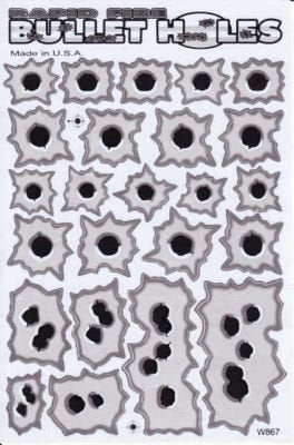 Einschusslöcher grey Aufkleber Sticker Motorrad Roller Skateboard Auto Tuning selbstklebend 025