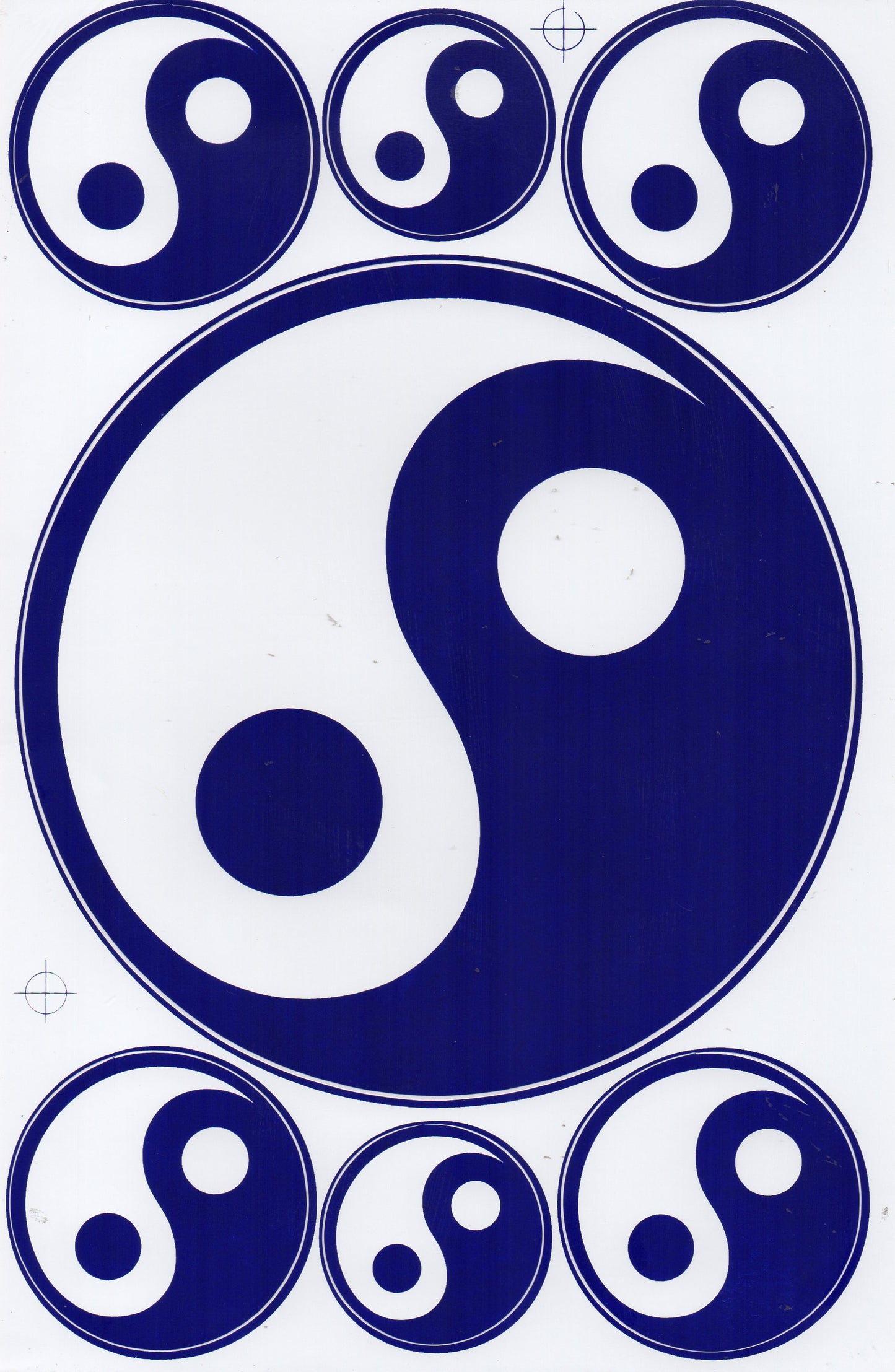 Peace Zeichen Ying Yang Aufkleber Sticker Motorrad Roller Skateboard Auto Tuning Modellbau selbstklebend 250