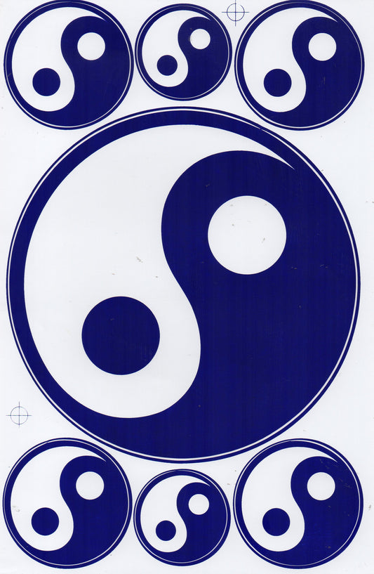 Signe de paix Ying Yang autocollant moto scooter planche à roulettes voiture tuning modèle construction auto-adhésif 250