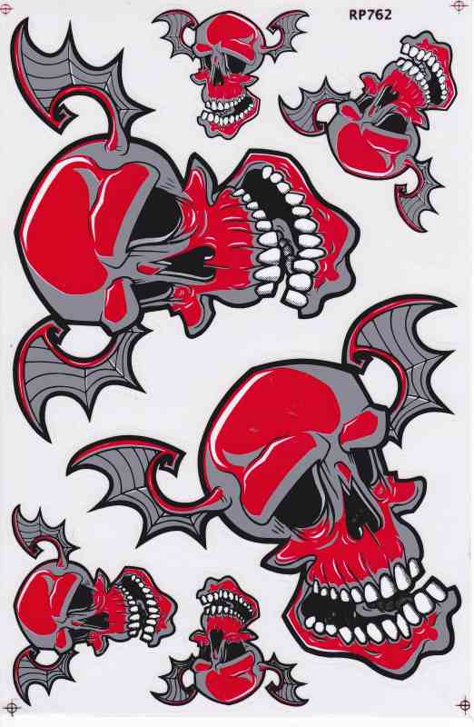 Flying skull skull decal sticker motorcycle scooter skateboard car tuning model building self-adhesive 291