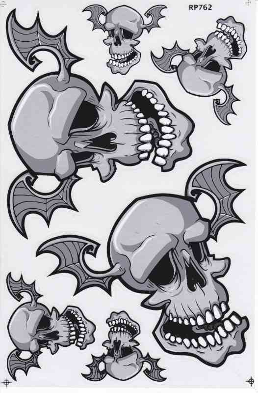 Flying skull skull decal sticker motorcycle scooter skateboard car tuning model construction self-adhesive 312