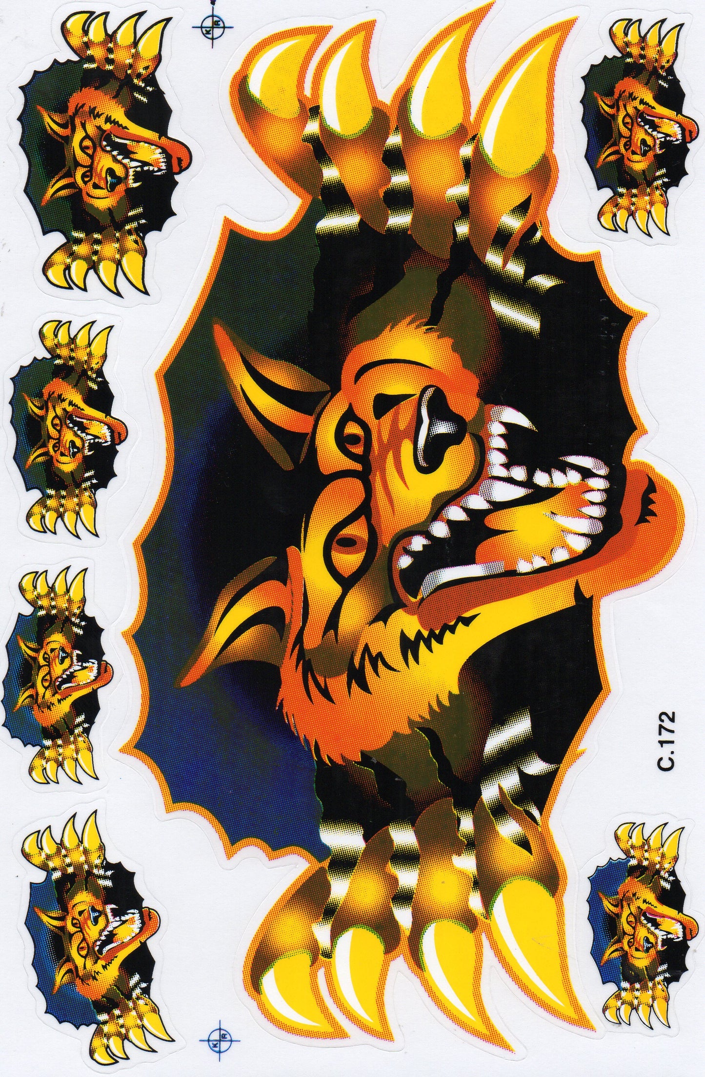 Wolf decal sticker motorcycle scooter skateboard car tuning model making self-adhesive 361