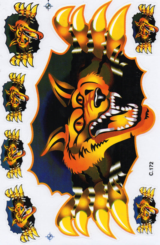 Wolf Aufkleber Sticker Motorrad Roller Skateboard Auto Tuning Modellbau selbstklebend 361