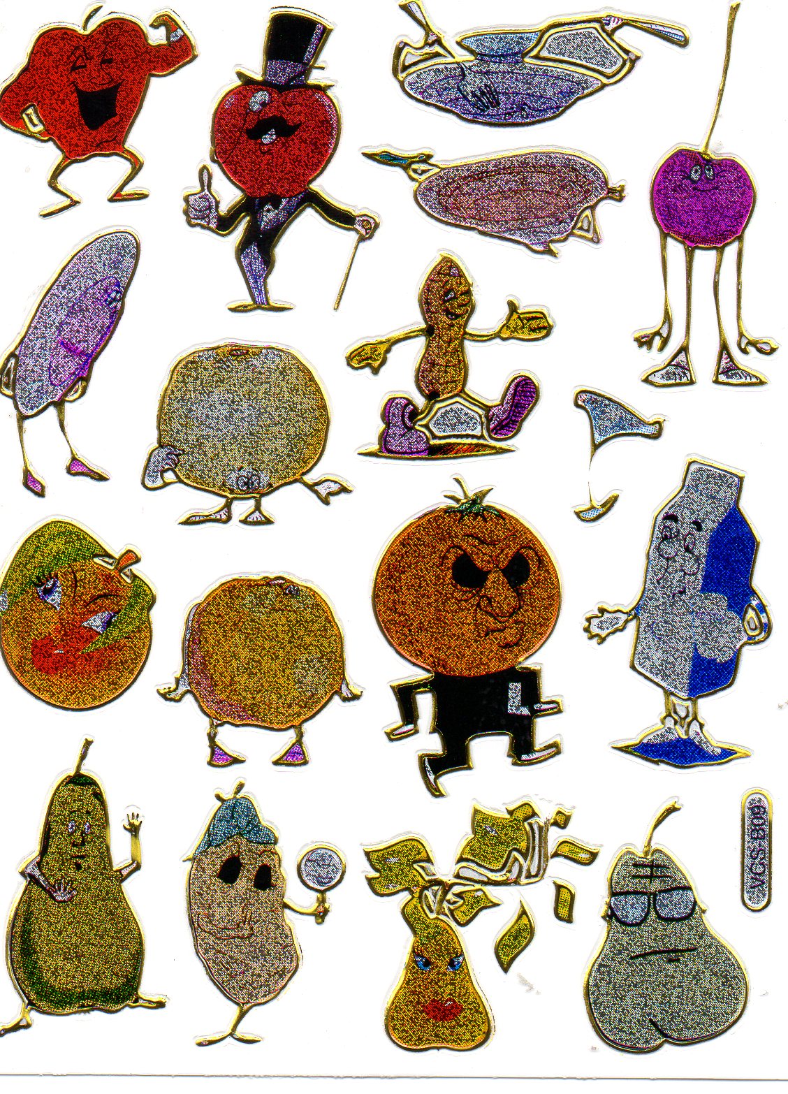 Mermaid sticker sticker metallic glitter effect school children craft kindergarten 1 sheet 367
