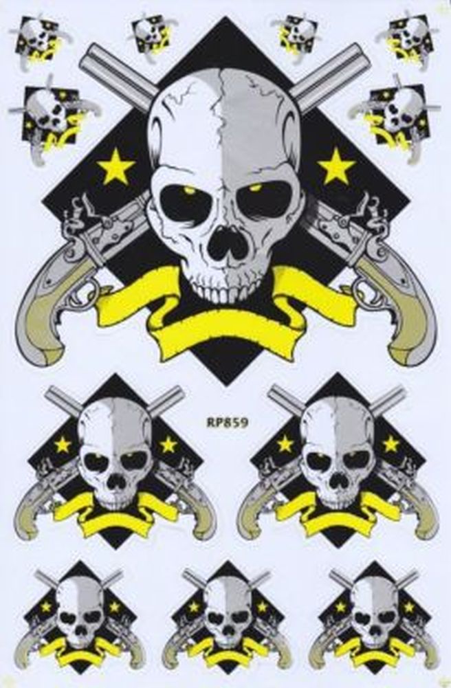Skull Skull Sticker Motorbike Scooter Skateboard Car Tuning Model Building Self-Adhesive 384