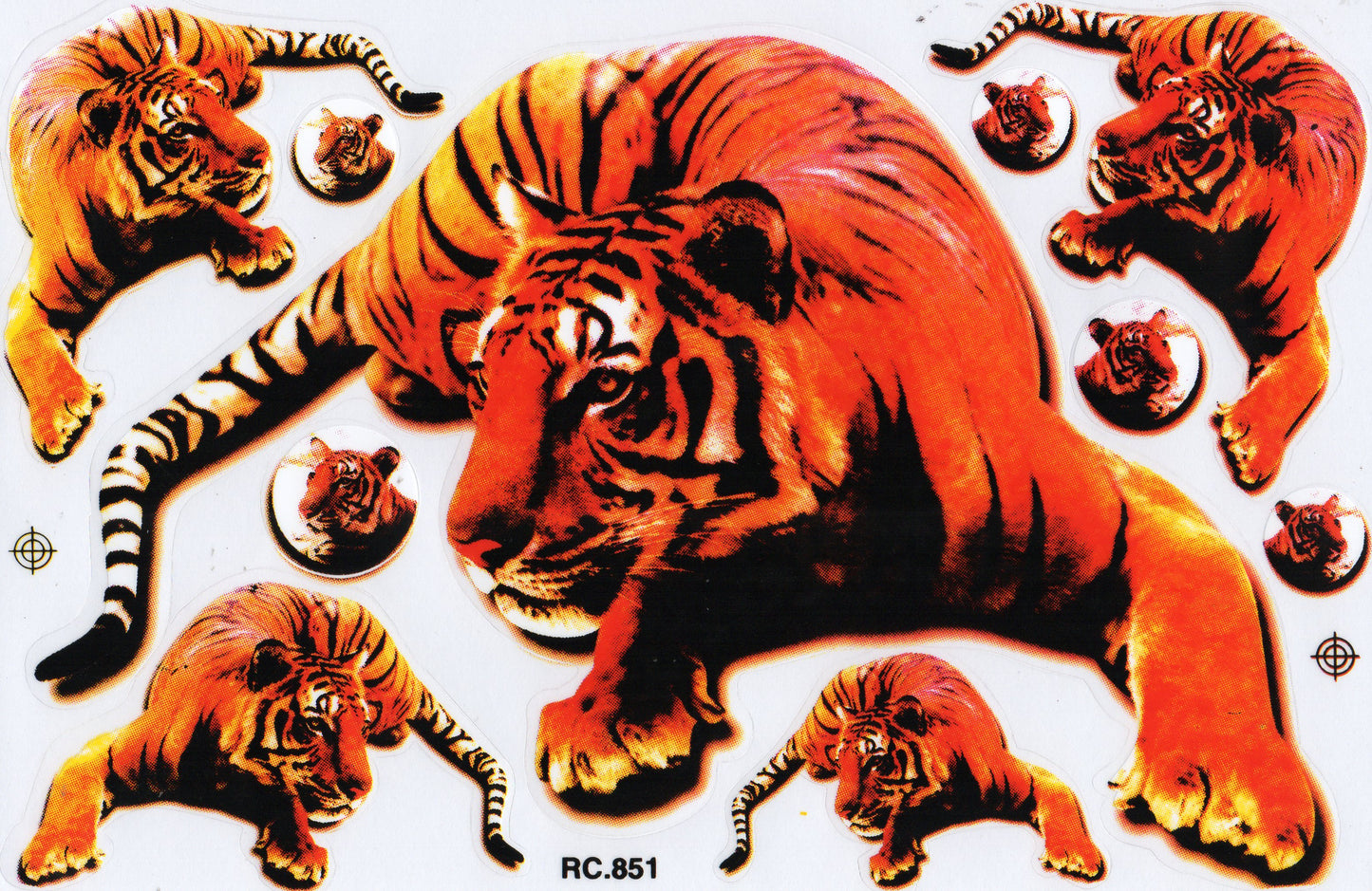 Tiger sticker motorcycle scooter skateboard car tuning model building self-adhesive 385