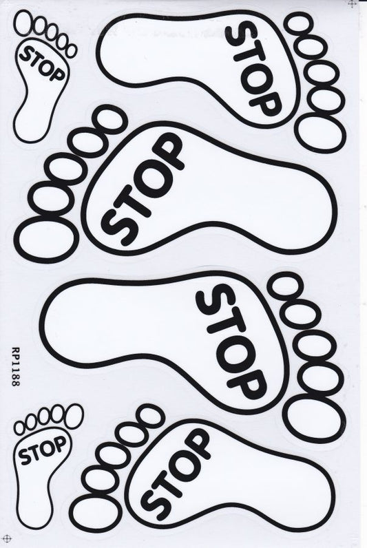 STOP pied autocollant moto scooter skateboard voiture tuning modélisme auto-adhésif 397