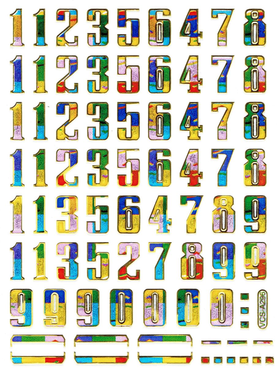Numéros colorés 123 Hauteur 13 mm Autocollant Autocollant Effet Paillettes Métalliques École Dossier de Bureau Enfants Artisanat Maternelle 1 feuille 532