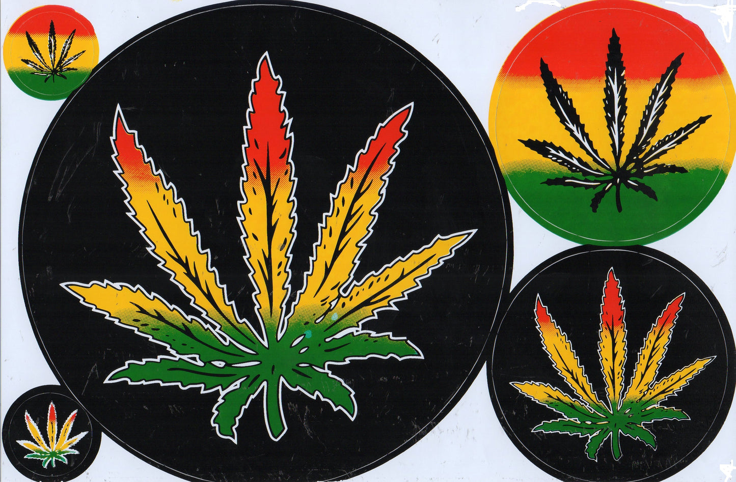Cannabis reggae autocollant moto scooter planche à roulettes voiture tuning modèle construction auto-adhésif 557