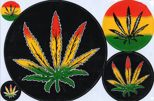 Cannabis reggae autocollant moto scooter planche à roulettes voiture tuning modèle construction auto-adhésif 557