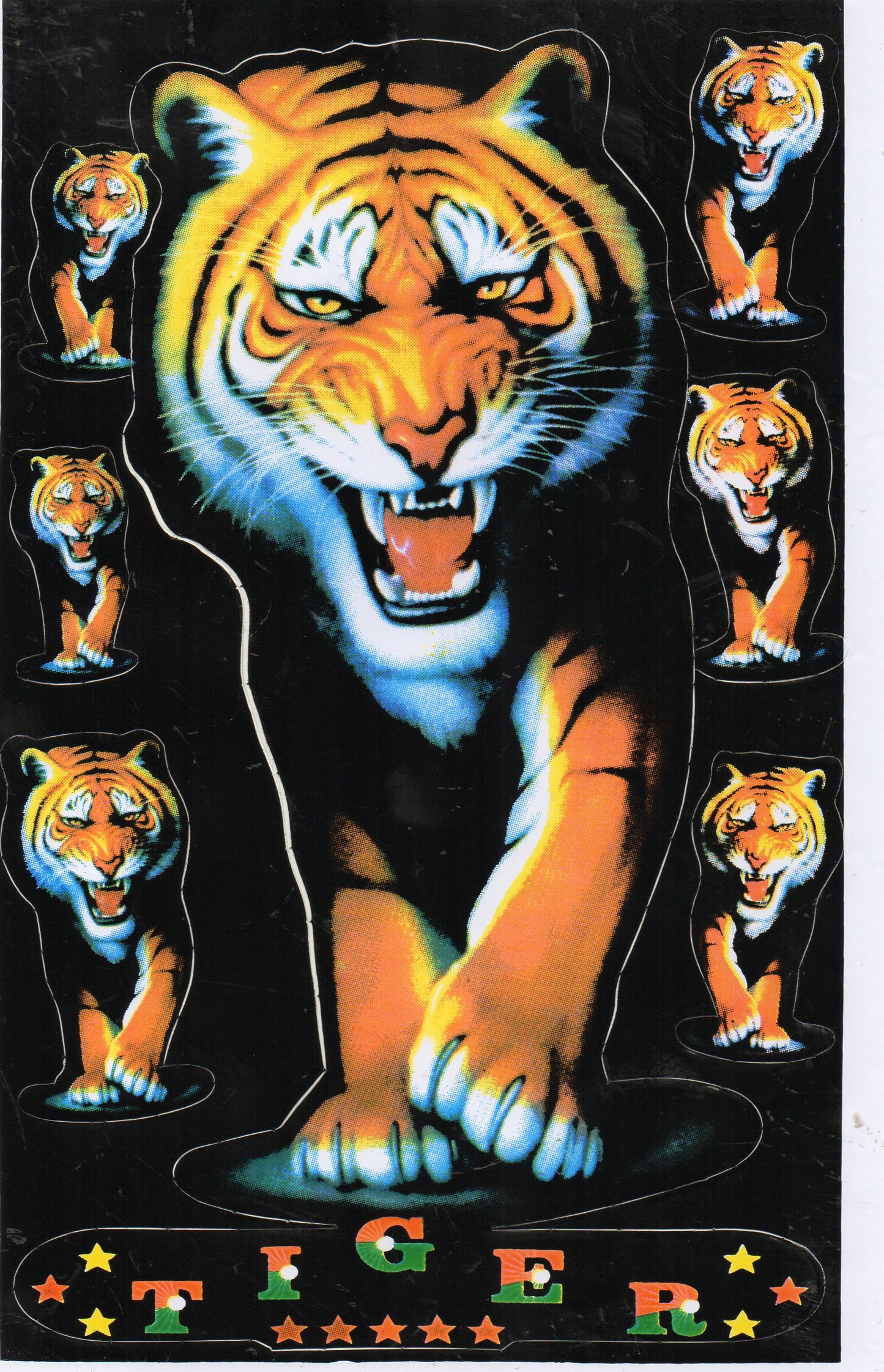 Tigre autocollant moto scooter skateboard voiture tuning modèle construction auto-adhésif 071