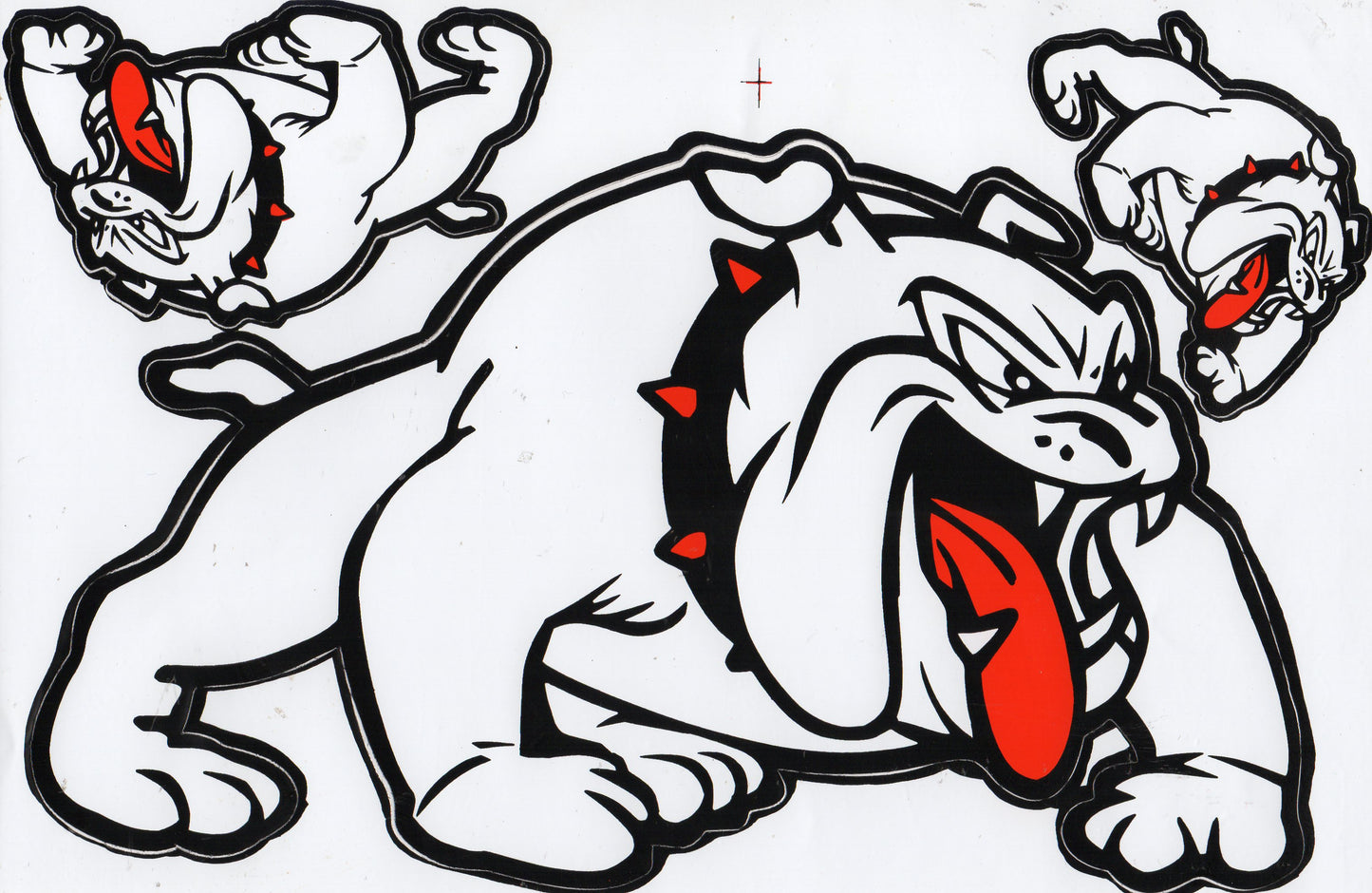 Bulldog dog white sticker motorcycle scooter skateboard car tuning model building self-adhesive 093
