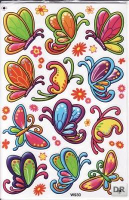 Papillons Insectes Animaux Autocollants pour Enfants Artisanat Maternelle Anniversaire 1 feuille 096