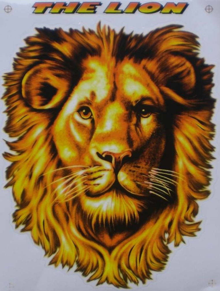Lion roi des animaux autocollant moto Scooter planche à roulettes voiture Tuning modèle construction auto-adhésif FSB060